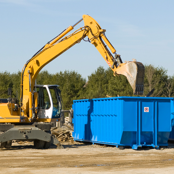 what are the rental fees for a residential dumpster in Middleway